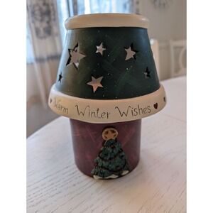 Snowkins‎ Large Winter Wishes Candle Holder 2000 - Elaine Thompson